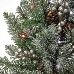 30" LED Snowy Morgan Spruce Wreath 10 30" LED Snowy Morgan Spruce Wreath -Michaels Store D677557S 3