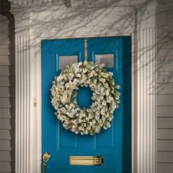 24" LED Snowy Sheffield Spruce Wreath -Michaels Store D677558S 2