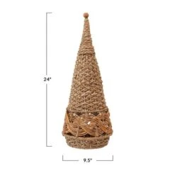 Hello Honey® 24" Natural Handwoven Wicker Decorative Cone Tree -Michaels Store D758749S 3