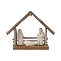 Hello Honey® 8.5" Natural Brown Handmade Nativity Decoration