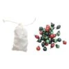 Hello Honey® 36ct. 1" Red & Green Embossed Mercury Novelty Ornaments In Muslin Bag