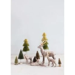 Hello Honey® 10.5" Brown Decorative Standing Deer With Gold Accents -Michaels Store D758788S 2