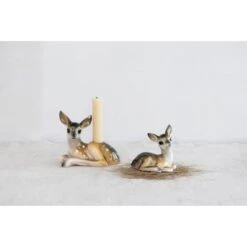 Hello Honey® 4" Brown & White Decorative Stoneware Fawn Figurine -Michaels Store D758796S 2