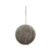 Hello Honey® 6" Snow Finish Brown Textured Plastic Ball Ornament
