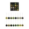 Hello Honey® 10" Green Flocked, Glitter, Matte & Pearlized Plastic Ball Ornaments Box Set