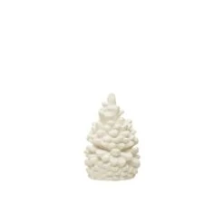Hello Honey® 5" White Stoneware Bisque Pinecone