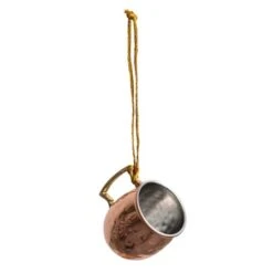 Hello Honey® 2.5" Copper Finish Hammered Stainless Steel Mule Mug Ornament -Michaels Store D758827S 3