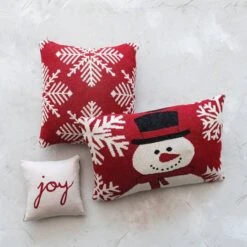 Hello Honey® Red & White Snowflake Pillow -Michaels Store D758830S 2