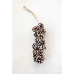 Hello Honey® Snow Finish Natural Pinecone Cluster With Jute Hanger -Michaels Store D758859S 2