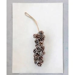 Hello Honey® Snow Finish Natural Pinecone Cluster With Jute Hanger -Michaels Store D758859S 3