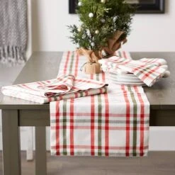 DII® Nutcracker Plaid Tablecloth -Michaels Store M20014651 2