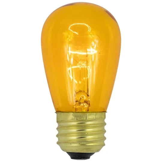 Northlight Transparent Incandescent S14 Replacement Christmas Bulbs, 25ct. Amber 2 Northlight Transparent Incandescent S14 Replacement Christmas Bulbs, 25ct. Amber - Image 2